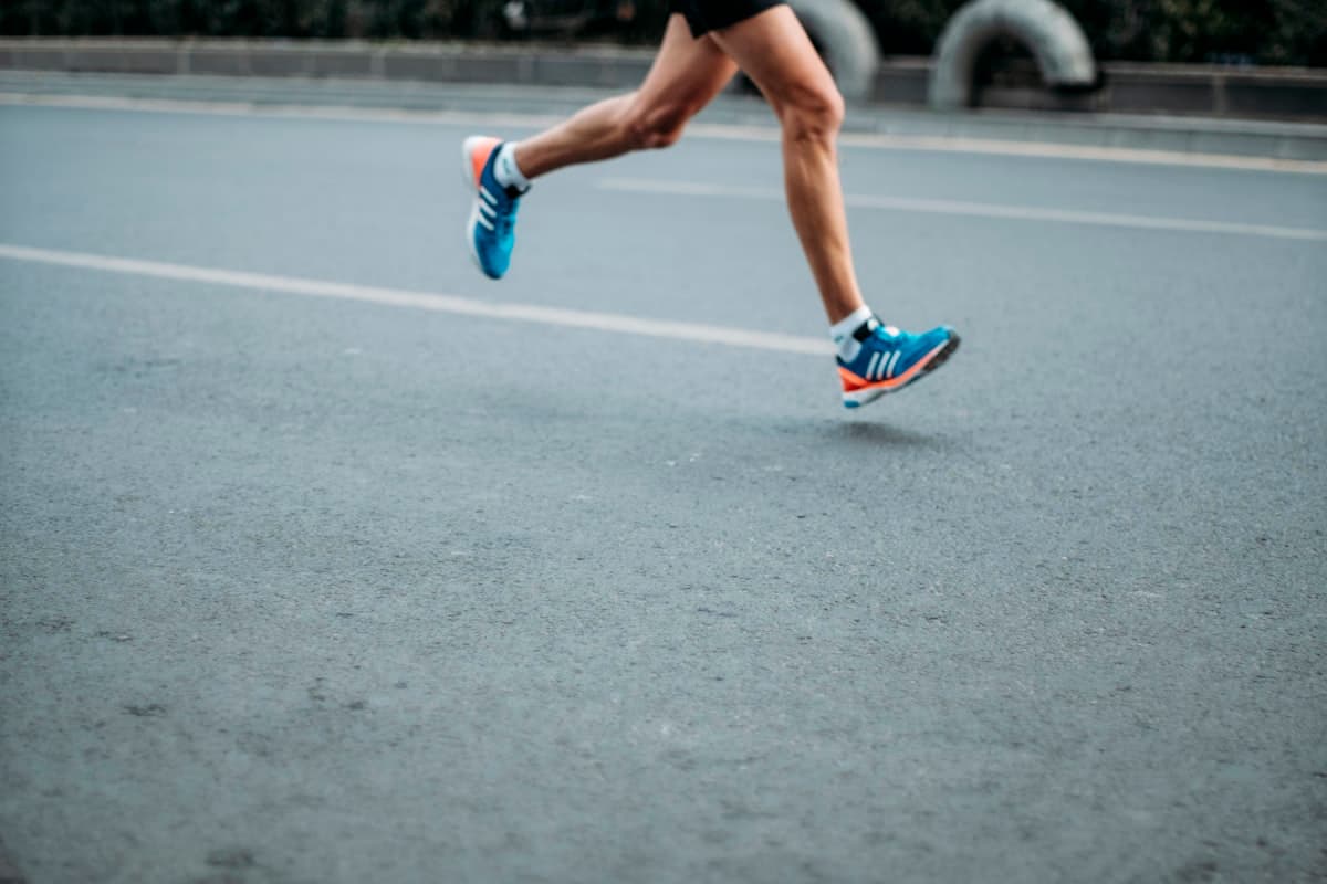 Runner overcoming obstacles