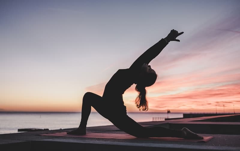Stretching after a run